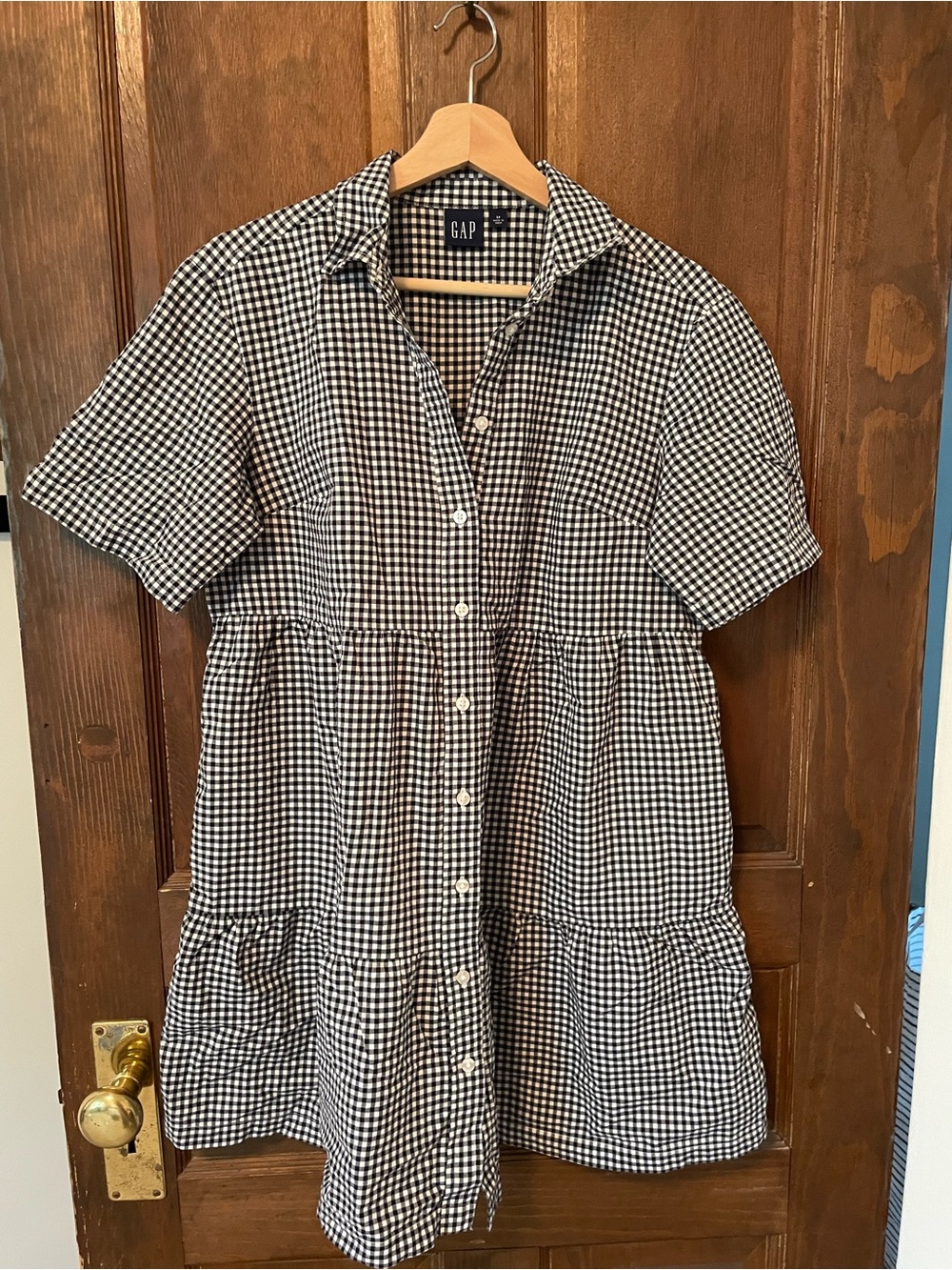 GAP Black & White Gingham Dress (S)